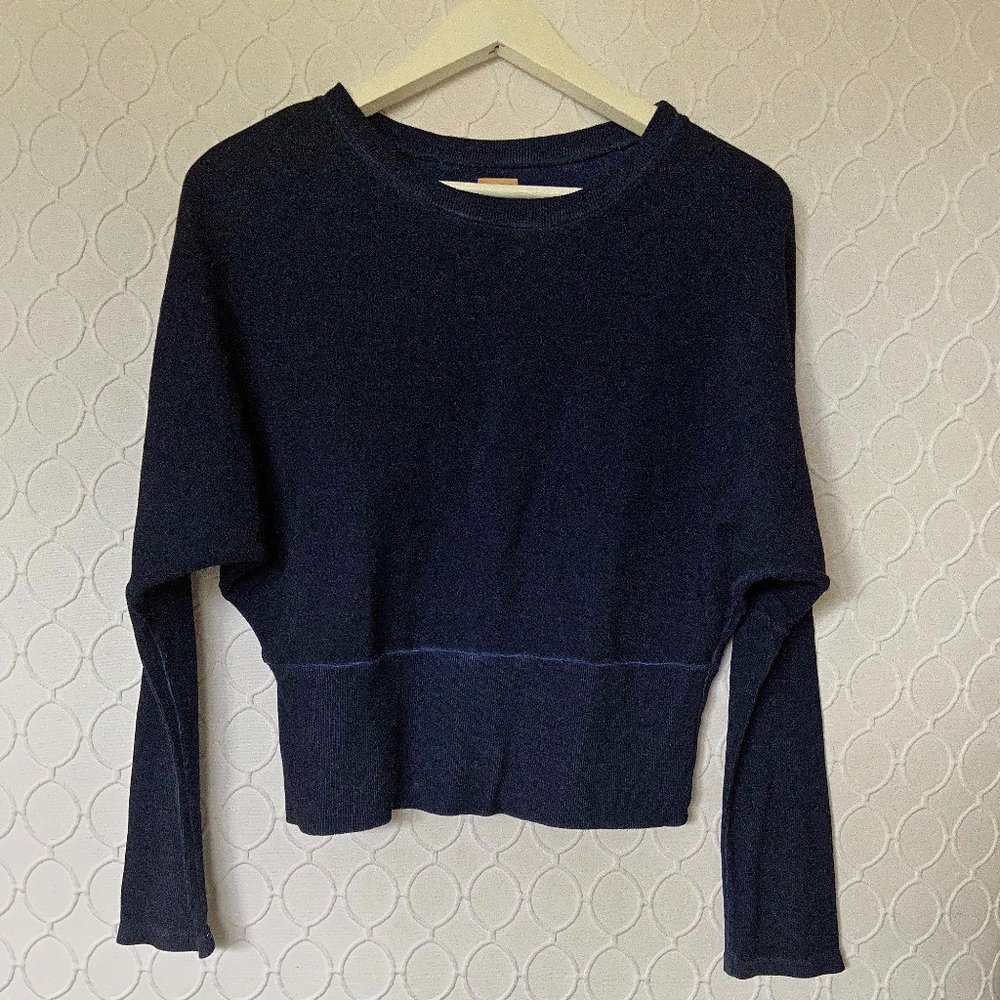 Zara Trafaluc  Blue Top with Batwing Sleeves